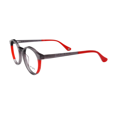 occhiale tondo grigio rosso unisex 3t optic somma lombardo