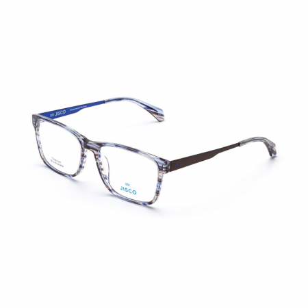 3t optic occhiali vista uomo jisco espuma rettangolare blu striato